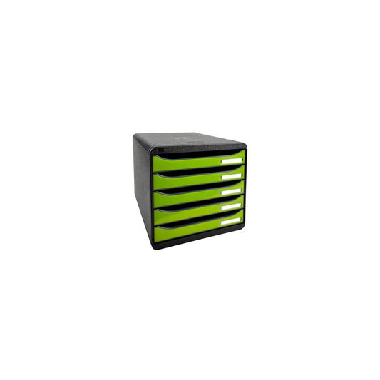 EXACOMPTA Module de classement BIG-BOX PLUS, 5 tiroirs, vert