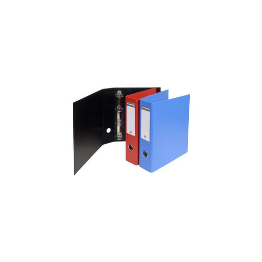 EXACOMPTA Classeur rembordé PVC, 4 anneaux en D, A4, bleu x10