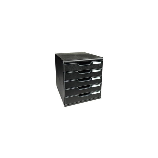 EXACOMPTA Module de classement MODULO A4 ECOBlack, 5 tiroirs
