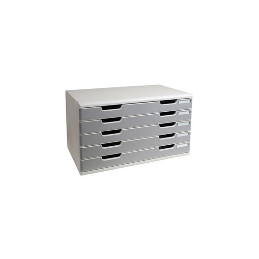 EXACOMPTA Module de classement MODULO A3, 5 tiroirs, gris