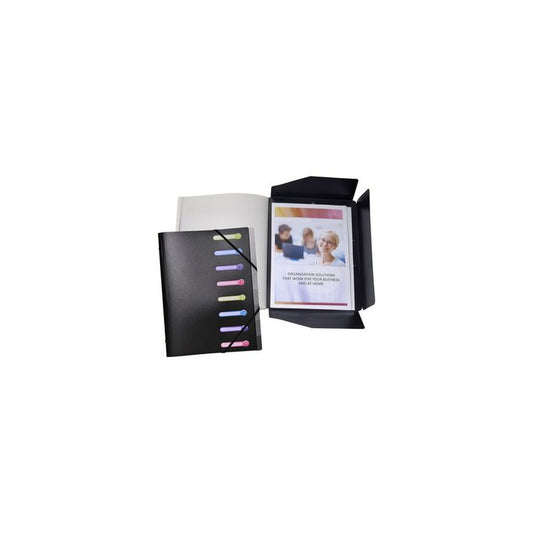EXACOMPTA Trieur, A4, PP, 12 compartiments, assorti x10