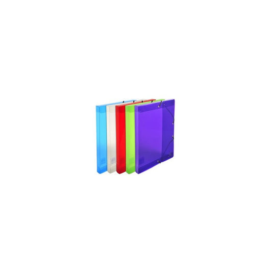EXACOMPTA Boîte de classement Crystal, PP, 40 mm, assorti x8