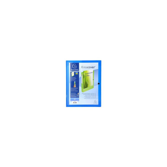 EXACOMPTA Boîte de classement Kreacover, A4, PP, 40 mm, bleu x5