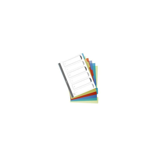 EXACOMPTA Intercalaires en plastique, uni, A4, 6 touches
