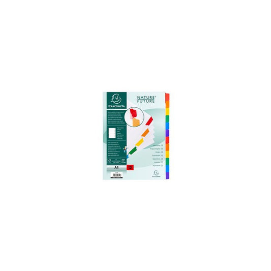 EXACOMPTA Intercalaires en carton, A4, blanc, 6 touches