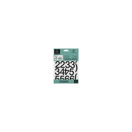 EXACOMPTA Chiffres auto-adhésifs 0-9, 10 mm, noir
