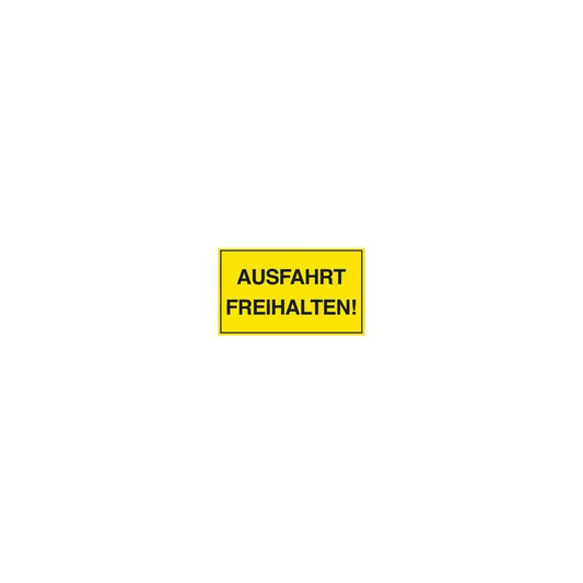 EXACOMPTA Hinweisschild "Ausfahrt freihalten!", gelb/schwarz