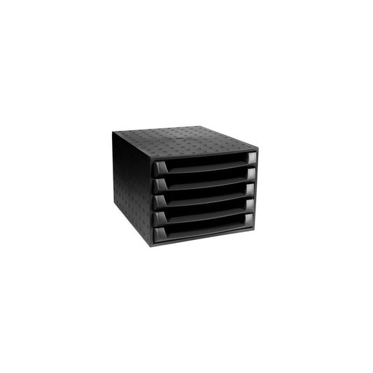 EXACOMPTA Module de classement THE BOX, 5 tiroirs, noir