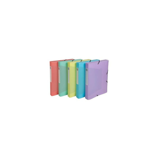 EXACOMPTA Boîte de classement Chromaline Pastel, A4, assorti x8