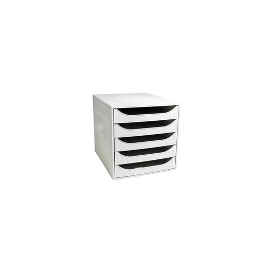 EXACOMPTA Module de classement ECOBOX, 5 tiroirs, gris/gris
