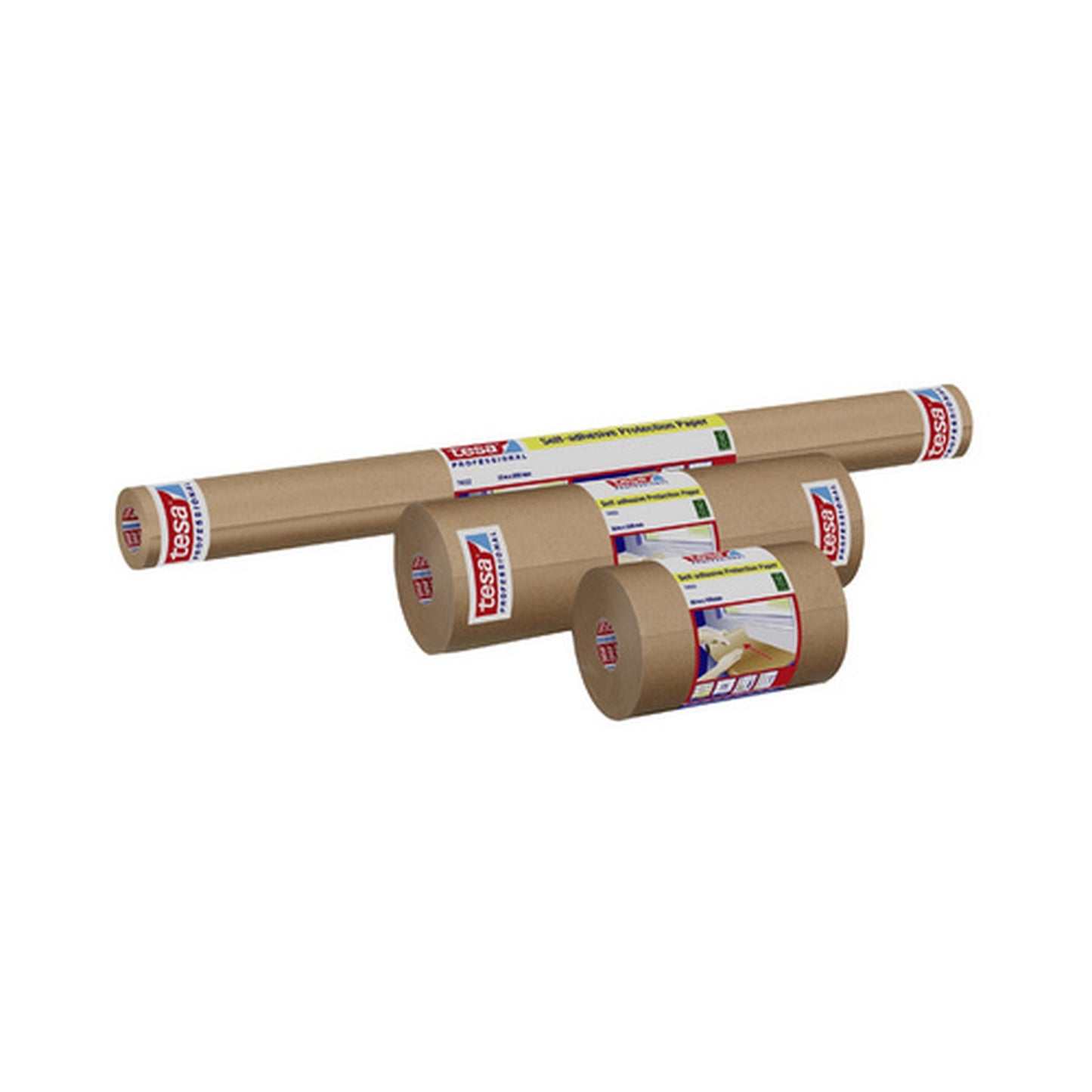 tesa Papier de protection, autocollant, 150mm x 50m, marron