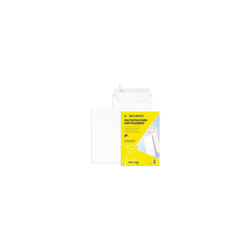 SECURITEX Pochette d'expédition à soufflet, B4, blanc