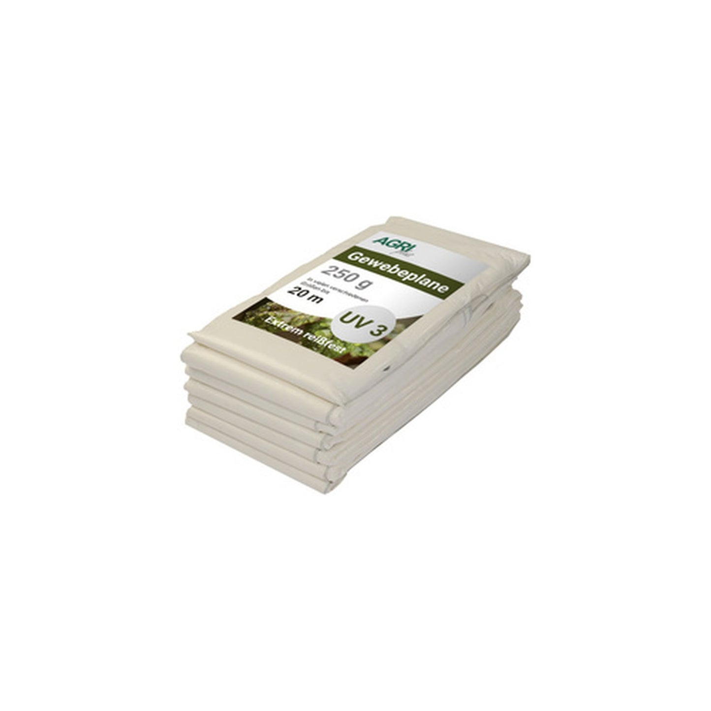 AGRIplus Bâche toile avec oeillets, 4 x 6 m, 250 g/m2, blanc