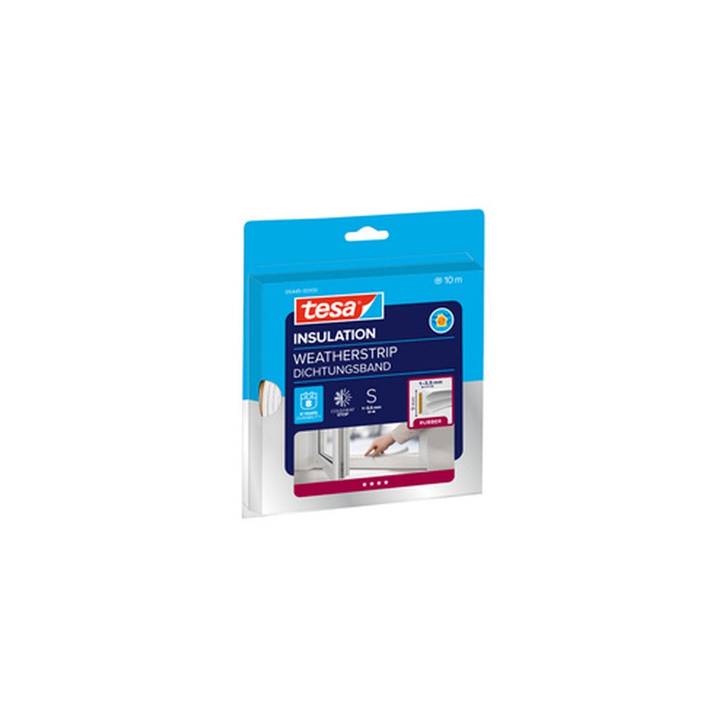 tesa INSULATION Ruban de calfeutrage S, 9 mm x 10 m, blanc