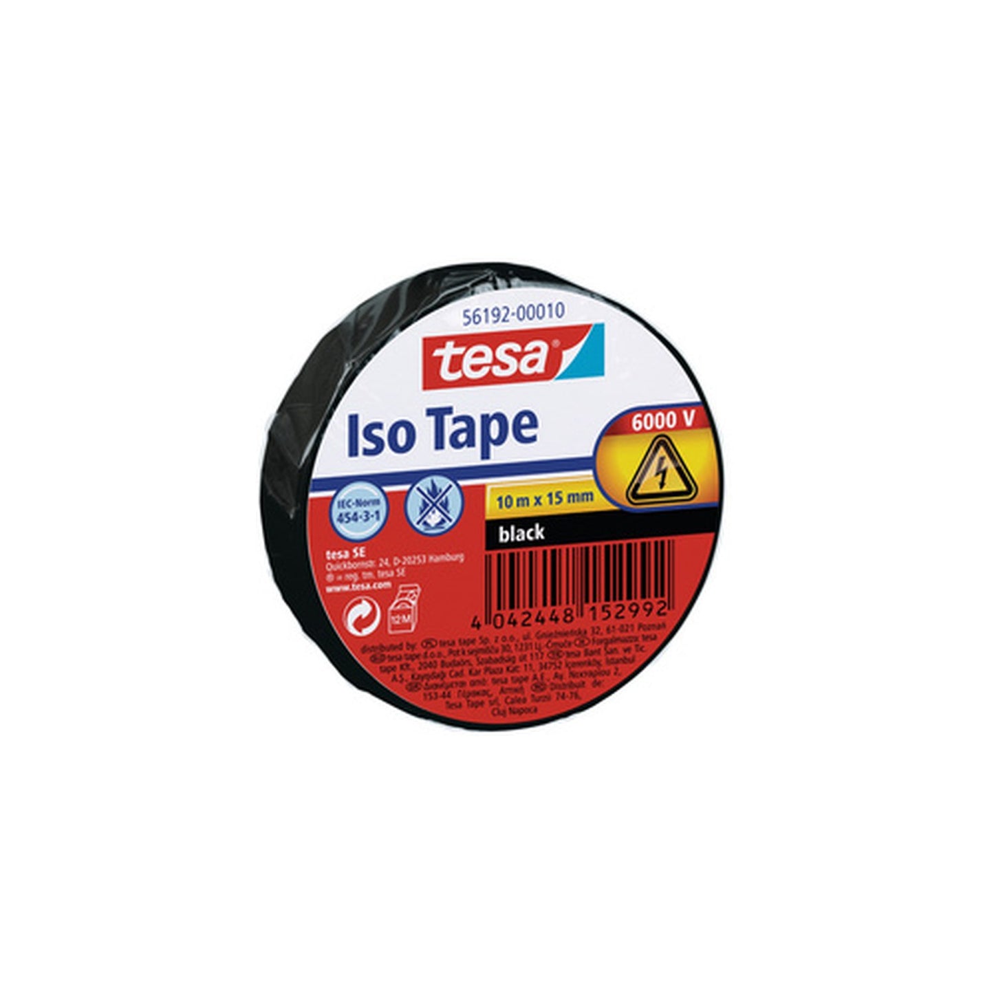 tesa Ruban isolant ISO TAPE, 15 mm x 10 mm, blanc