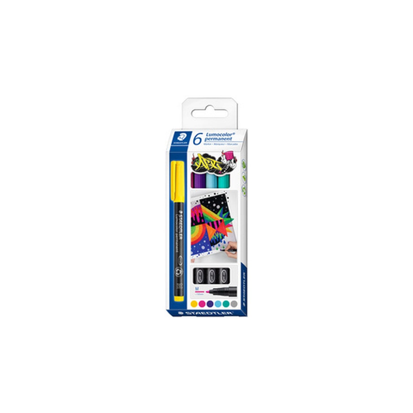 STAEDTLER Marqueur permanent 317M Lumocolor, étui de 6