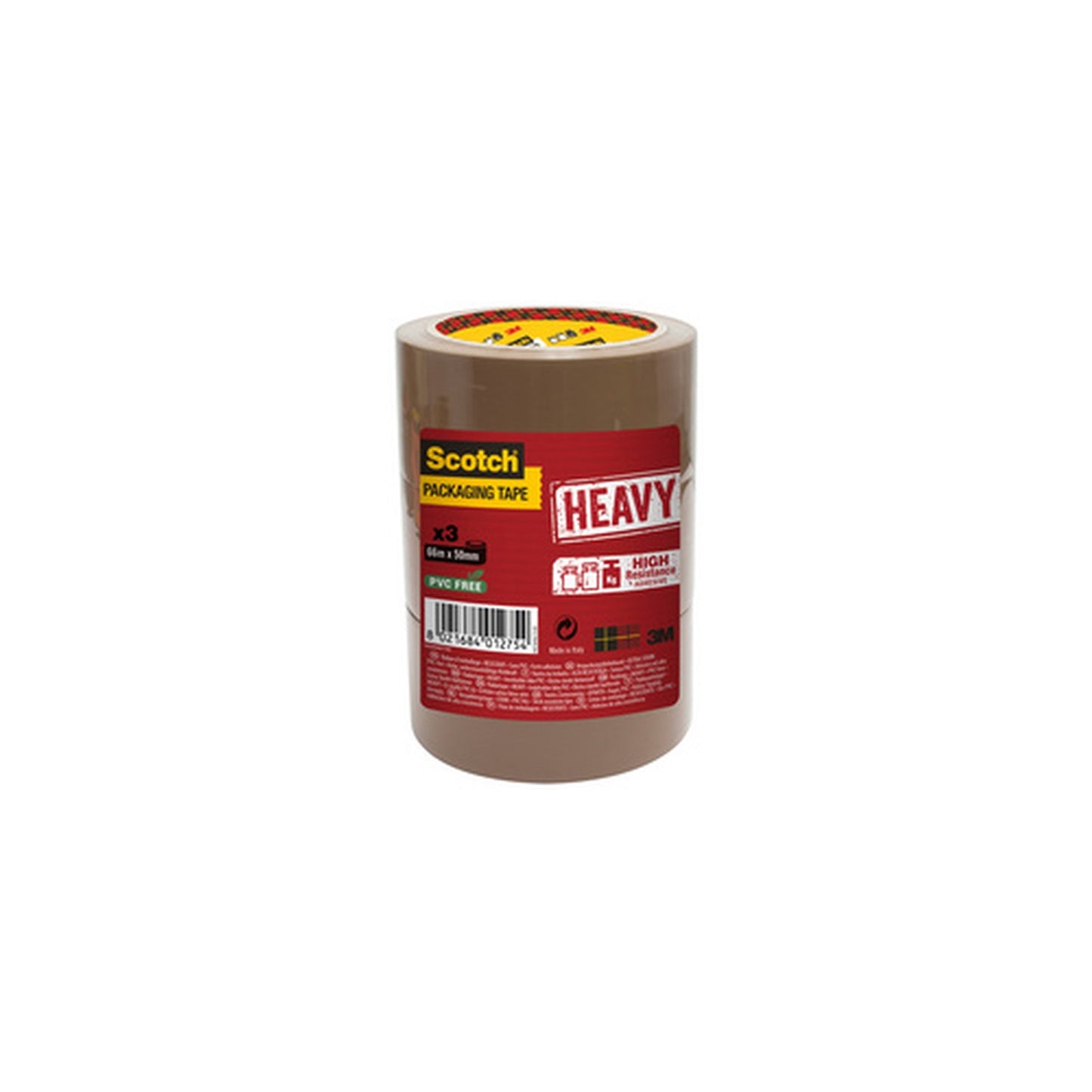 3M Scotch Ruban adhésif d'emballage HEAVY, 50 mm x 66 m
