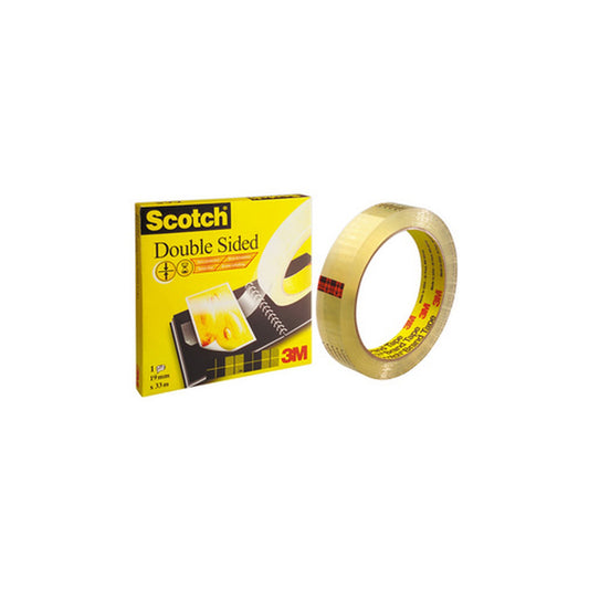 3M Scotch Ruban adhésif double face 665, 12 mm x 22,8 m