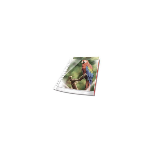 DURABLE Pochette perforée PREMIUM, A4, PP, bord rouge