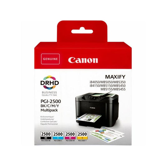 Cartouches d'origines Canon 9290B004 / PGI-2500 BKCMY - multipack 4 couleurs : noire, cyan, magenta, jaune