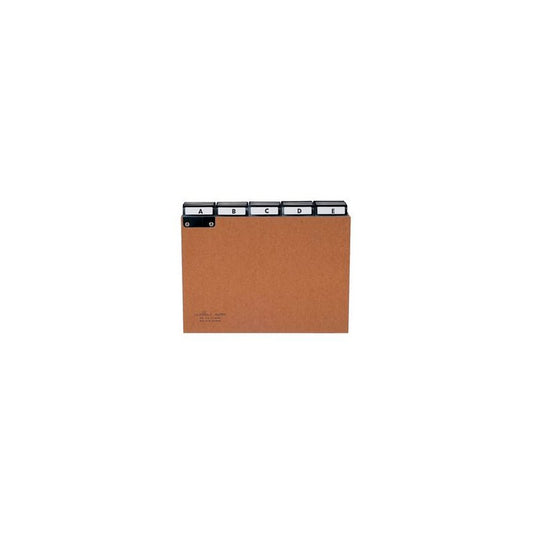 DURABLE Karteiregister A - Z, Pressspan, DIN A5 quer, braun