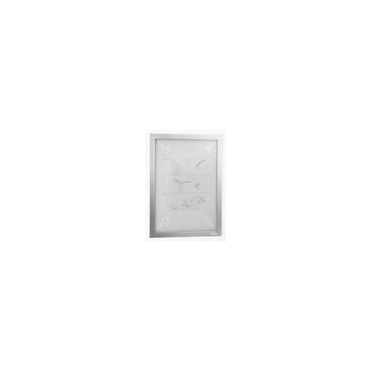 DURABLE Cadre magnétique DURAFRAME WALLPAPER, A4, argent