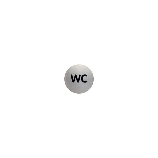DURABLE Pictogramme "WC", diamètre: 83 mm, argent