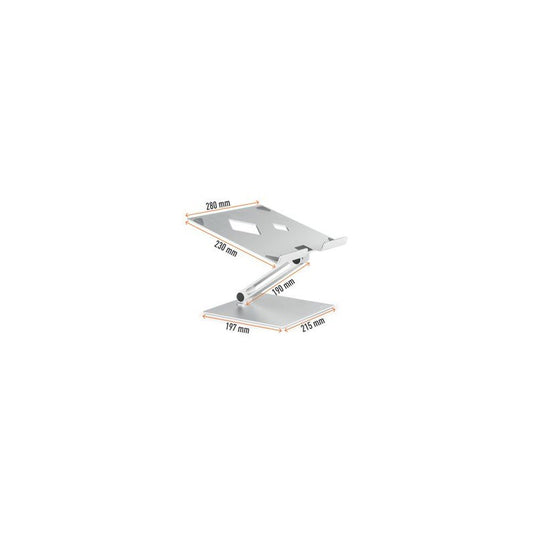 DURABLE Support pour ordinateur portable RISE, argent