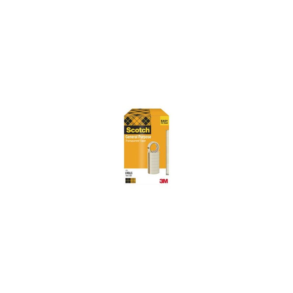 3M Scotch Ruban adhésif 508, 19 mm x 66 m, transparent