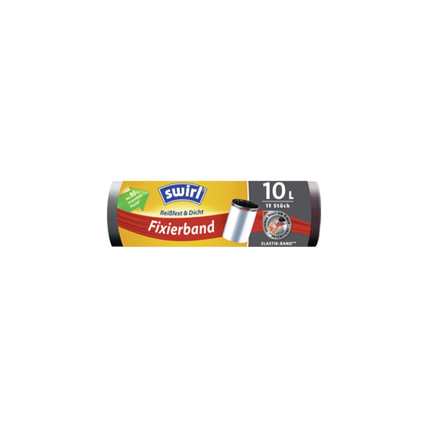 swirl Sac poubelle, avec bande de fixation, 35 litres, noir