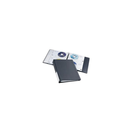 DURABLE Classeur à anneaux CD-/DVD INDEX, 40 CD, anthracite