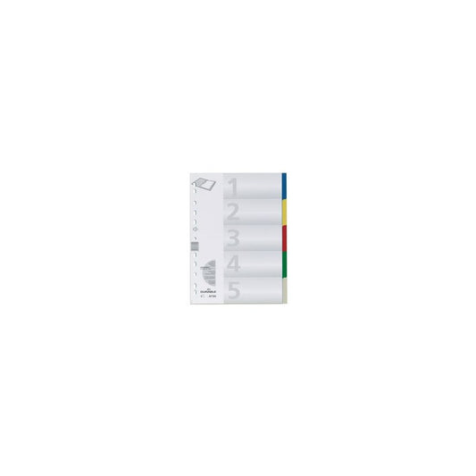 DURABLE Intercalaires en plastique, A4, PP, 5 touches
