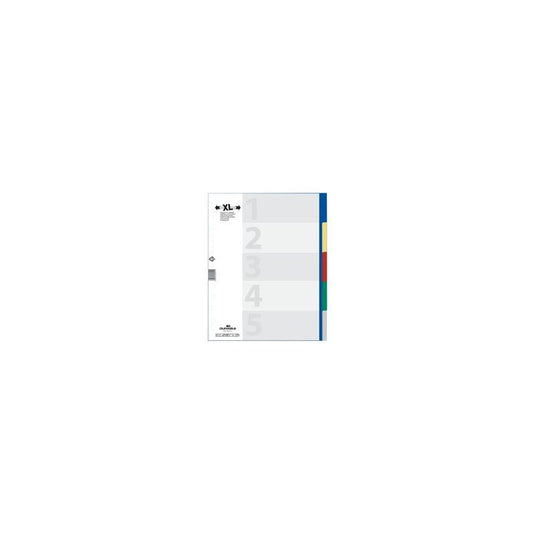 DURABLE Intercalaires en plastique,  A4, PP, 20 touches