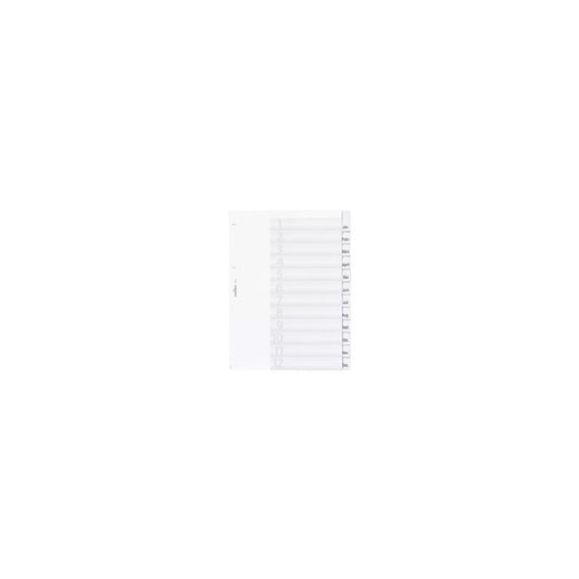 DURABLE Intercalaires en plastique, A4, 12 touches, trans.