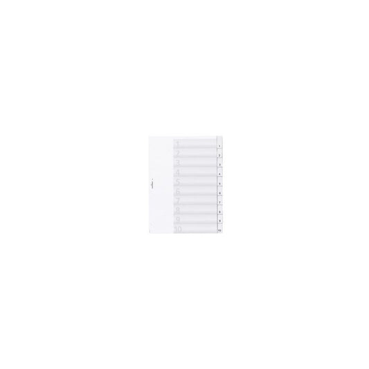 DURABLE Intercalaires en plastique, A4, 10 touches, transp.
