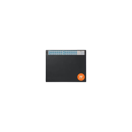 DURABLE Sous-main avec calendrier, PP, noir