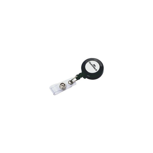 DURABLE Porte-badge avec bouton poussoir, anthracite