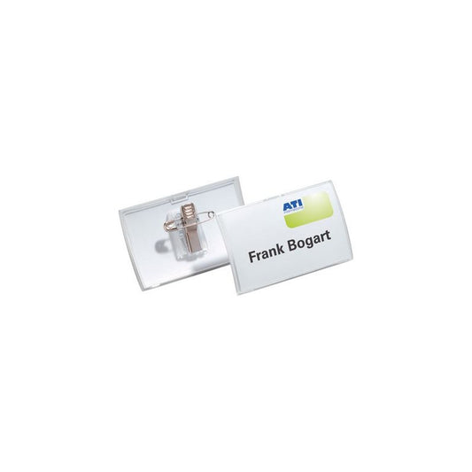 DURABLE Porte-badge Click Fold, avec pince combi, 75 x 40 mm