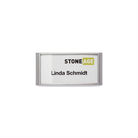 DURABLE Badge CLASSIC, à aimant, 74 x 34 mm, argent