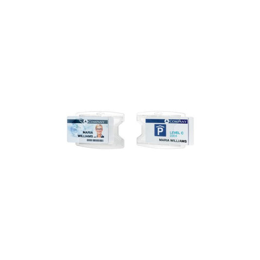 DURABLE Porte-badge "reXycle", pour 2 badges, transparent