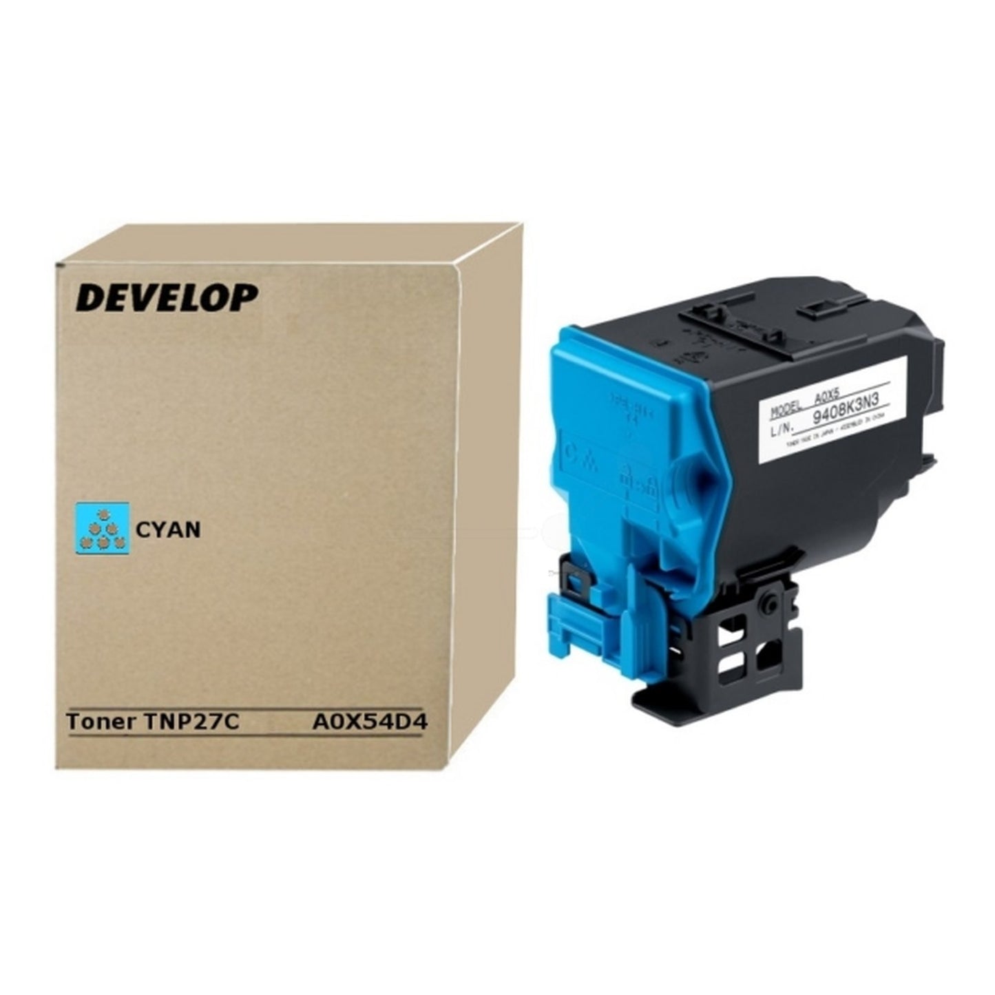 Toner d'origine Develop A0X54D4 / TNP-27 C - cyan