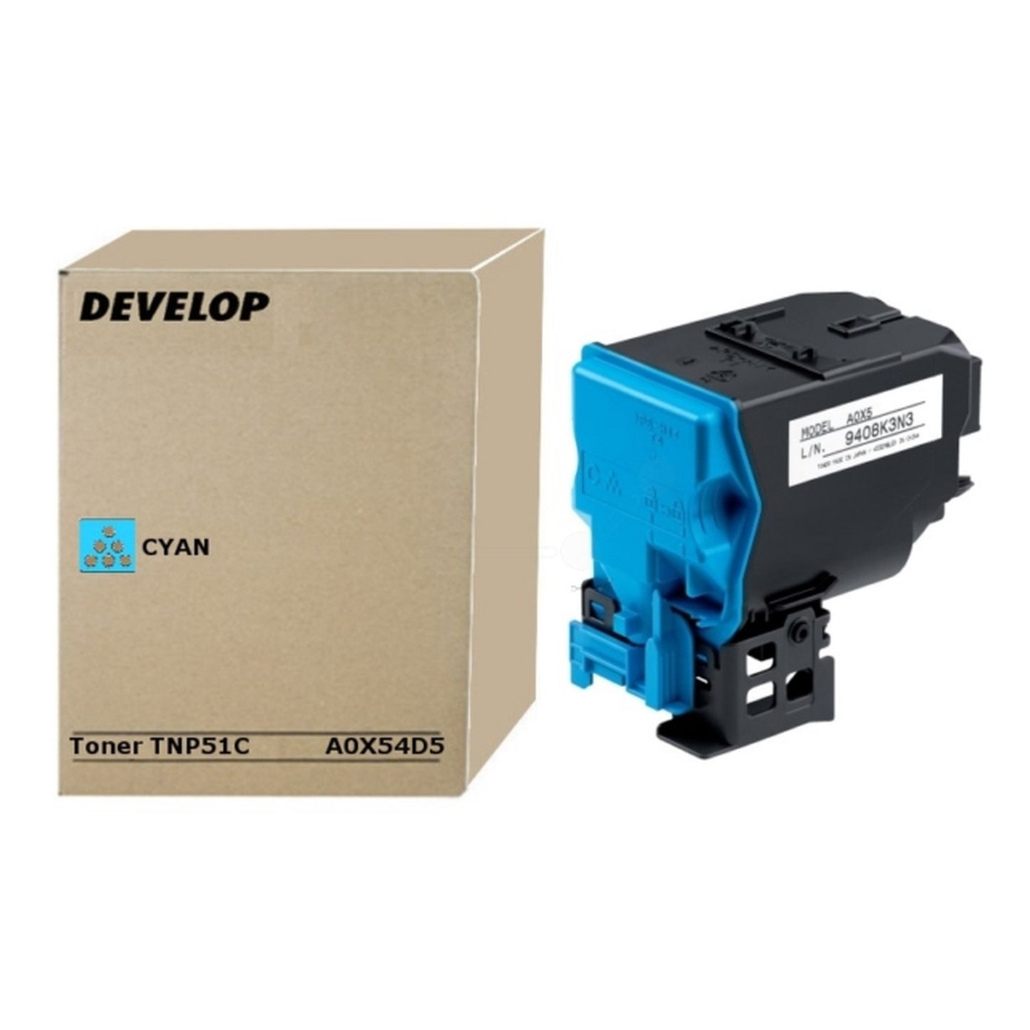 Toner d'origine Develop A0X54D5 / TNP-51 C - cyan