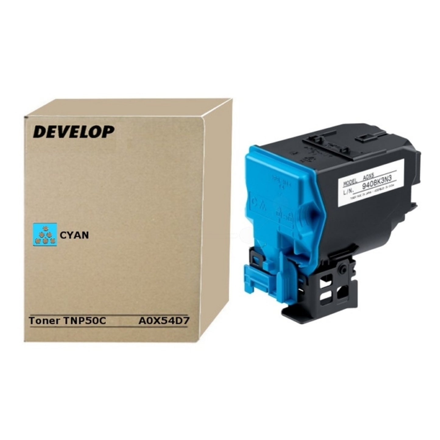 Toner d'origine Develop A0X54D7 / TNP-50 C - cyan