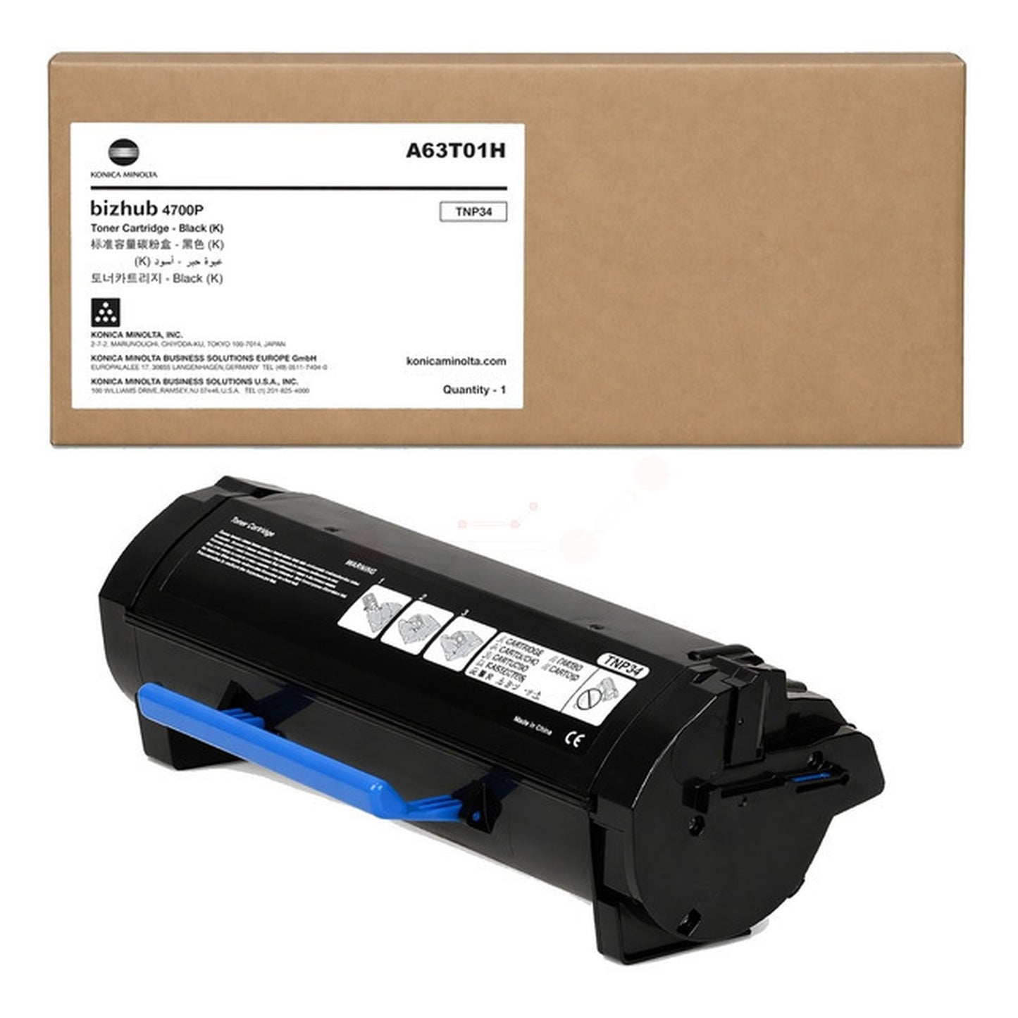 Toner d'origine Konica Minolta A63T01H / TNP-34 - noir