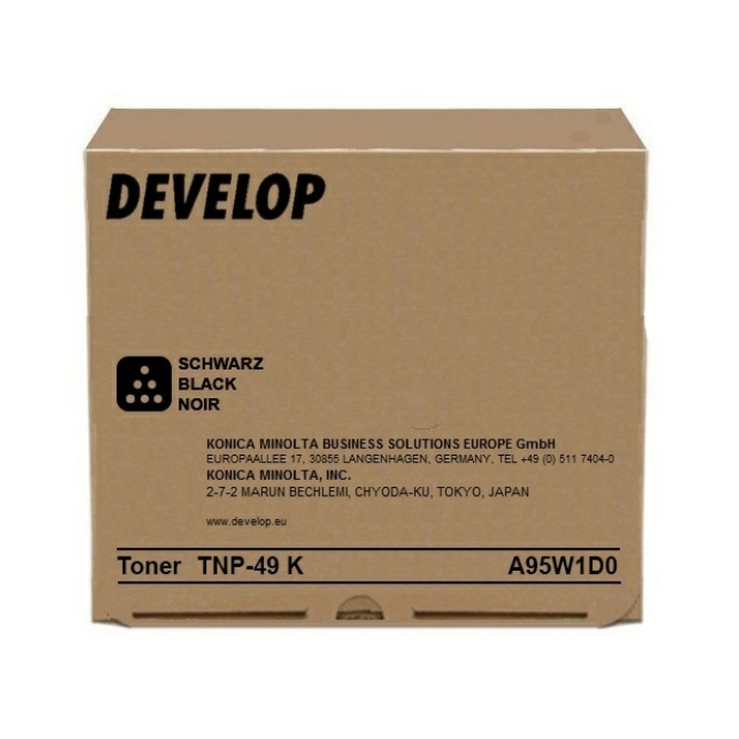Toner d'origine Develop A95W1D0 / TNP-49 K - noir