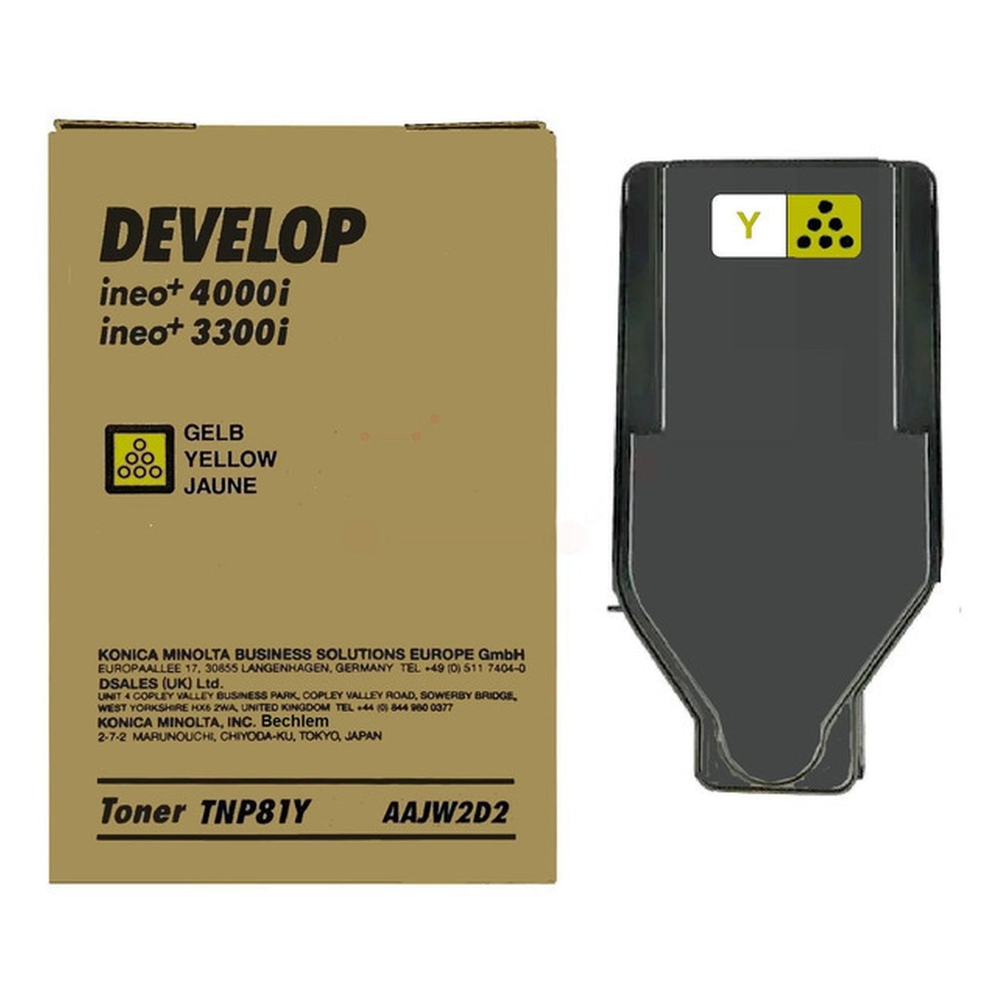 Toner d'origine Develop AAJW2D2 / TNP-81 Y - jaune
