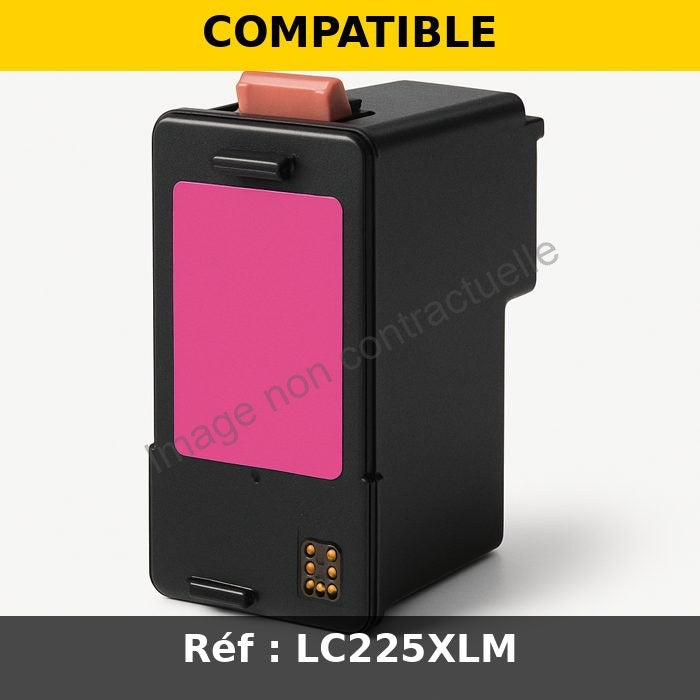 Cartouche Jet d'encre Compatible BROTHER LC225XLM MAGENTA (1 200 pages)