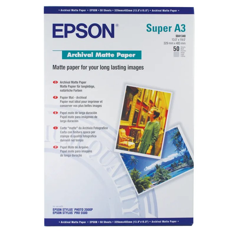 Papier photo A3 d'origine Epson C13S041340
