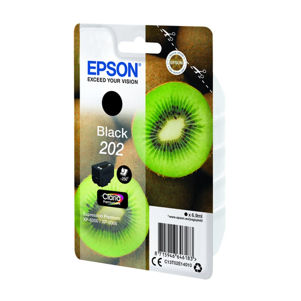Cartouche d'origine Epson C13T02E14010 / 202 - noire