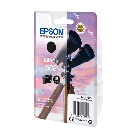 Cartouche d'origine Epson C13T02V14020 / 502 - noire